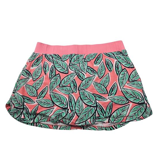 Crown & Ivy  XL pull on terry cloth skort pink green floral active mini modest - Picture 3 of 9